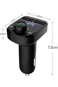 Araç Bluetooth Fm Transmitter Cihazı Araba Mp3 Çalar Oto Çakmaklık Şarj Aleti Müzik Kiti ürün fotoğrafı