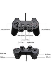 Oyun Kolu Pc Laptop Ps3 Uyumlu Usb 2.0 135cm Kablo Çift Analog Stick ürün fotoğrafı