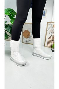 Günlük Unisex Yetişkin Çocuk Beyaz Kar Botu Içi Kürklü Cırt Cırtlı Kaymaz Taban Ayakkabı 802 ürün fotoğrafı