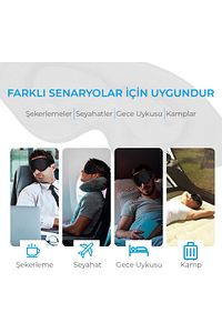 3d Uyku Göz Bandı Gözlüğü / Işığı %100 Engeller / Göze Baskı Yapmaz (PUDRA) ürün fotoğrafı
