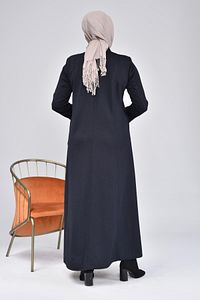 Tesettur Anne Kislik Pardesu Kadin Buyuk Beden Fermuarlı Kaban ürün fotoğrafı