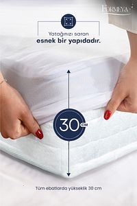 Mikro Fitted Full Kenar Su Sıvı Geçirmez Yatak Koruyucu Alez Bebek-Tek-Çift Kişilik Battal Boy Alez ürün fotoğrafı