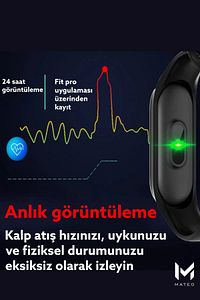 M7 Akıllı Bileklik Renkli iOS & Android Uyumlu Kalp Atış Uyku Takibi Bluetooth Bildirim 2024 ürün fotoğrafı