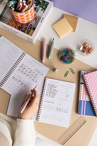 A5 Spiralli Ders Çalışma Planlayıcısı - Study Planner - Sınava Hazırlık AYT-TYT-KPSS-ALES-YDS Pembe ürün fotoğrafı