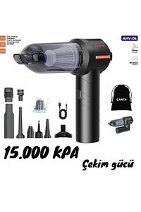 Yeni Kablosuz Şarjlı, Katlanabilir 3 Kademeli 2ın1 Profesyonel Ultra Çekim Güçlü Mini Araç Süpürgesi ürün fotoğrafı