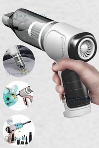 Ally 12000pa Güçlü Emiş Üfleme Özellikli Ev Araç Kablosuz Şarjlı El Süpürgesi 5000mah 120w 2in1 ürün fotoğrafı
