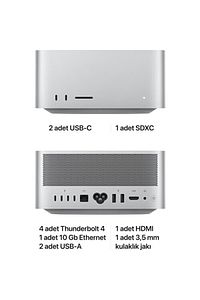 Mac Studio M2 Ultra 24c Cpu 76c Gpu 128 Gb 2 Tb Ssd Mini Pc Z180m2uf71282 ürün fotoğrafı
