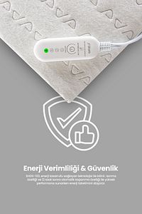 Dhds-104 Çift Kişilik 4 Kademe Kumandalı Elektrikli Battaniye 120cm*155cm ürün fotoğrafı