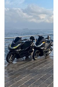 Honda Pcx Ön Far Kaşı Tasarımı Şeffaf Sticker Sarı ürün fotoğrafı