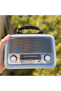 301 Şarjlı Nostaljik Görünümlü Fenerli Radyo Bluetoothlu Mp3 Çalar Radyo Müzik Kutusu ürün fotoğrafı