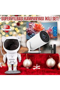 Yılbaşına Özel 4K Projeksiyon ve Astronot Speaker İkili Set ürün fotoğrafı