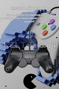 Oyun Kolu Pc Laptop Ps3 Uyumlu Usb 2.0 135cm Kablo Çift Analog Stick ürün fotoğrafı