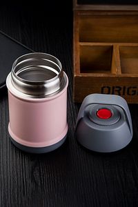 Pembe 304 Çelik 450 ml Vakumlu Bebek Mama Saklama Termosu Mug Cin297pm ürün fotoğrafı