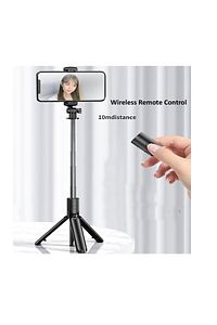 S03 Led Işıklı Tripod Bluetooth Kumandalı Üçü Birarada Selfie Çubuğu Monopod ürün fotoğrafı