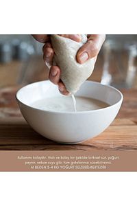Oğur Dikimevi % 100 Pamuk Hazır Dikili Peynir,yogurt,süt Süzme Torbası20 Cm * 20 Cm (KREM RENK) 6518 ürün fotoğrafı