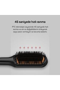 AR5068 Superstar Touch Saç Düzleştirici Fırça - Siyah ürün fotoğrafı