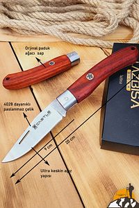 Paduk Sap Çakı Kamp Çakısı Outdoor Piknik Çakısı Bahçe Çakısı Mutfak Bıçak Bıçağı (ÇK300) ürün fotoğrafı