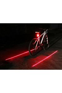 Bisiklet Lazer Güvenlik Şeriti Led Stop Lambası 7 Fonksiyon 5 Led Pra-1679924-4915 ürün fotoğrafı