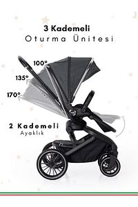 Calista 360 Derece Dönebilen Travel Çift Yönlü Bebek Arabası Puset Hediyeli ürün fotoğrafı