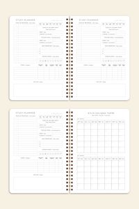 A5 Spiralli Ders Çalışma Planlayıcısı - Study Planner - Sınava Hazırlık AYT-TYT-KPSS-ALES-YDS Pembe ürün fotoğrafı