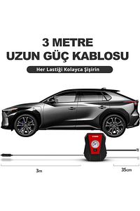 Kb100 12volt 100 Psı Analog Göstergeli Hava Lastik Şişirme Pompası ürün fotoğrafı
