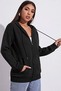 Fermuarlı Kapüşonlu Unisex Sweatshirt ürün fotoğrafı