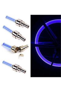 1 Çift Led Işıklı Hareket Sensörlü Mavi Işıklı Bisiklet Araba Motor Sibop Kapağı Lambası ürün fotoğrafı
