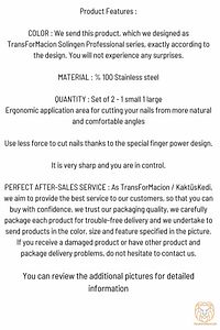 2 Li Tırnak Makası Seti Paslanmaz Çeliktırnak Makası Solingen Professional 718765 ürün fotoğrafı