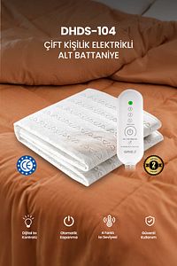 Dhds-104 Çift Kişilik 4 Kademe Kumandalı Elektrikli Battaniye 120cm*155cm ürün fotoğrafı