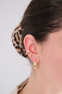 Kadın Gold Renk 2'li Cuff (Kıkırdak Küpe) ürün fotoğrafı