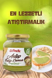 Kahvaltılık Sürülebilir Doğal Katkısız 320gr Özel Üretim Antep Fıstığı Kreması ürün fotoğrafı