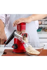 Yeşil Kollu Sebze Rende Doğrama Makinesi 3 Farklı Çelik Bıçak Doğrayıcı ürün fotoğrafı