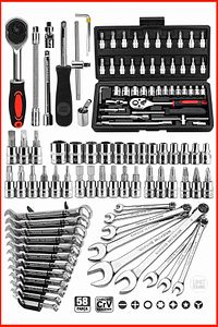 58 Parça 46mini Lokma Takımı Otomatik Cırcırlı 1/4" 12 Parça Kombine Açık Ağız-yıldız Anahtar Takım ürün fotoğrafı