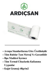 Kağıt 56x16 Termal Kağıt,-pos Rulosu - Yazar Kasa Fişi 1 Koli 20 Paket (200 RULO) ürün fotoğrafı