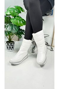 Günlük Unisex Yetişkin Çocuk Beyaz Kar Botu Içi Kürklü Cırt Cırtlı Kaymaz Taban Ayakkabı 802 ürün fotoğrafı
