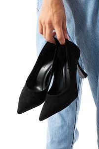 Kadın Topuklu Ayakkabı Siyah Süet Stiletto Konforlu Vegan Deri Mat - Özel Gün Ve Günlük Kullanım ürün fotoğrafı