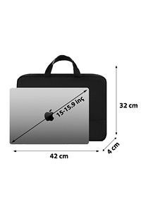 14-15.6-16.1-16.9 Inç Organizer Siyah Unisex El, Omuz, Bilgisayar, Notebook, Laptop Çantası ürün fotoğrafı