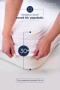 Adelya Kapitone Fitted Full Kenar Su Sıvı Geçirmez Yatak Koruyucu Alez Çarşaf Bebek Tek Çift Battal ürün fotoğrafı