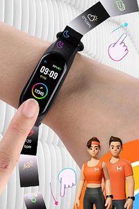 M7 Akıllı Bileklik Renkli iOS & Android Uyumlu Kalp Atış Uyku Takibi Bluetooth Bildirim 2024 ürün fotoğrafı
