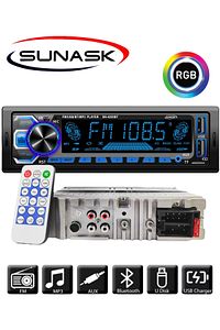 Sn-4250bt Çift Usb Araba Oto Teyp Radyo Bluetooth Usb Sd Aux Rgb Tuş Işığı 4x75 Watt ürün fotoğrafı