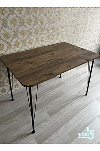Siyah Metal Ayaklı 70x110 Cm Atlantik Eclipse Mutfak Masası -çalışma Masası- Masa ürün fotoğrafı
