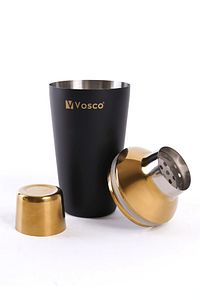 3 Parça Paslanmaz Çelik Kokteyl Shaker Seti (GOLD) ürün fotoğrafı