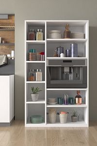 Ae-3030 Duygu 5 Kapaklı Beyaz Çok Amaçlı Mutfak & Banyo Dolabı, Kiler ürün fotoğrafı