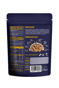 Protein Granola 3'lü Mix Paket - Hindistan C. & Kırmızı Meyveler & Karışık Kuruyemişli (270G) ürün fotoğrafı