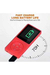 8GB DAHİLİ HAFIZALI BLUETOOTHLU MP3-MP4 ÇALAR SES KAYIT FM RADİO DAHİLİ HOPARLÖR EKRANLI MÜZİK ÇALAR ürün fotoğrafı