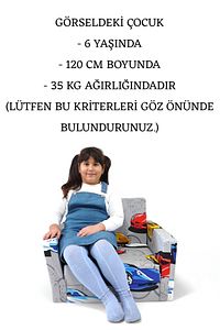 Çocuk Yatağı Komple Sünger Katlanabilir Koltuklu-(0-6 YAŞ)%100 Pamuklu Kumaş ürün fotoğrafı