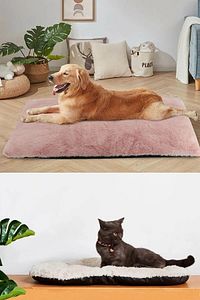 Peluş Kedi Ve Köpek Yatağı Yer Minderi - Karışık Renk ürün fotoğrafı