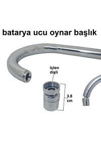 Tasarruflu Musluk Başlığı 360 Derece Hareketli Metal Mutfak Batarya Ucu Perlatör Iç Dişli ürün fotoğrafı
