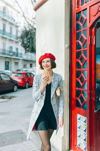 Fransız Keçe Bere Ressam Kırmızı ürün fotoğrafı