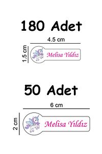 Premium Kalite 230 Adet Kişiye Özel İsimli Defter Kalem Okul Etiketi ürün fotoğrafı